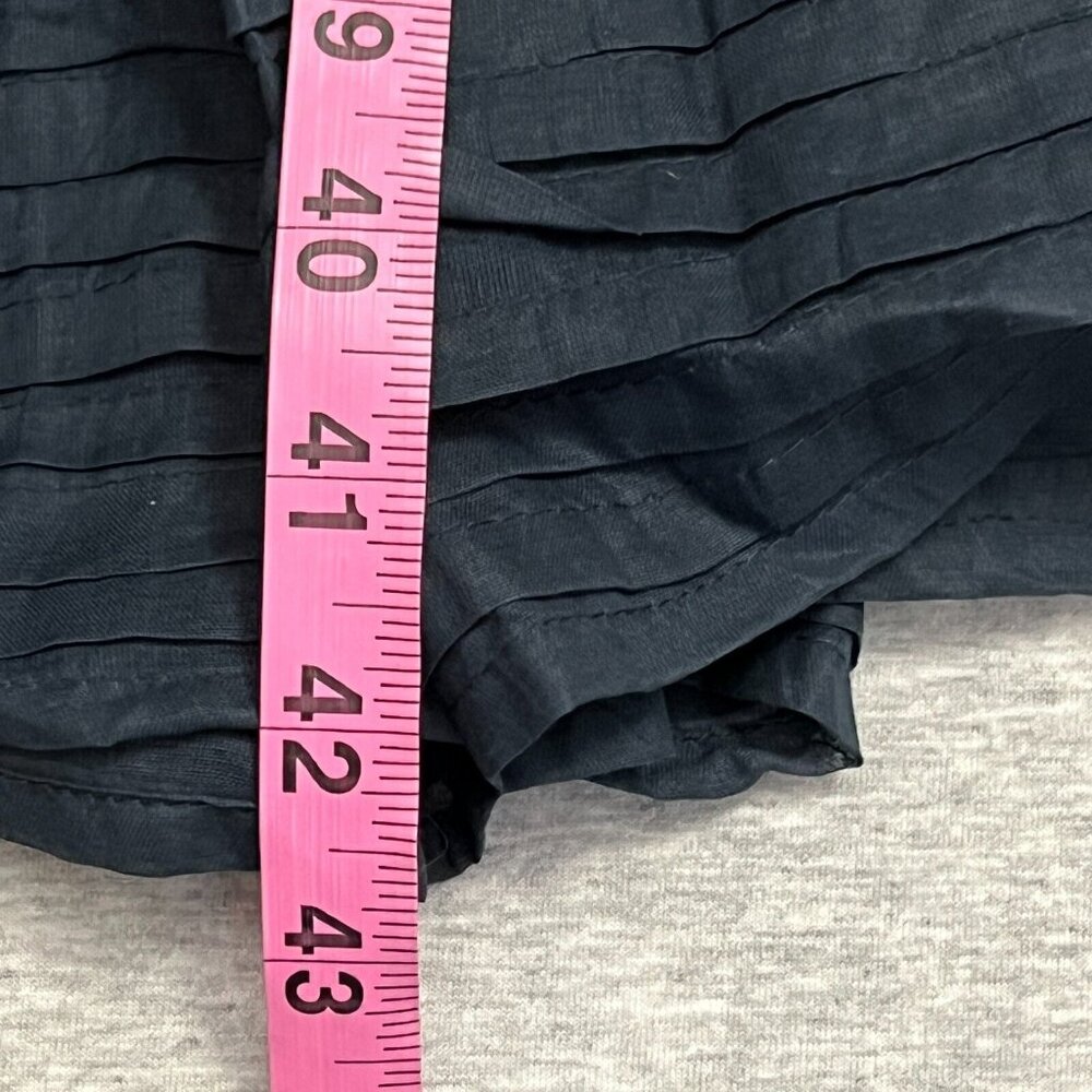 Solitaire LA Dress Womans Small Sleeveless Pleated Navy Blue Fit Flare Lined - Picture 15 of 16